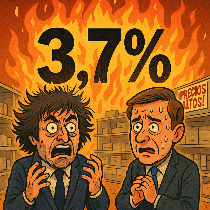¡Se pinchó la épica libertaria! Milei no pudo domar la inflación y el índice de marzo pega un salto al 3,7%