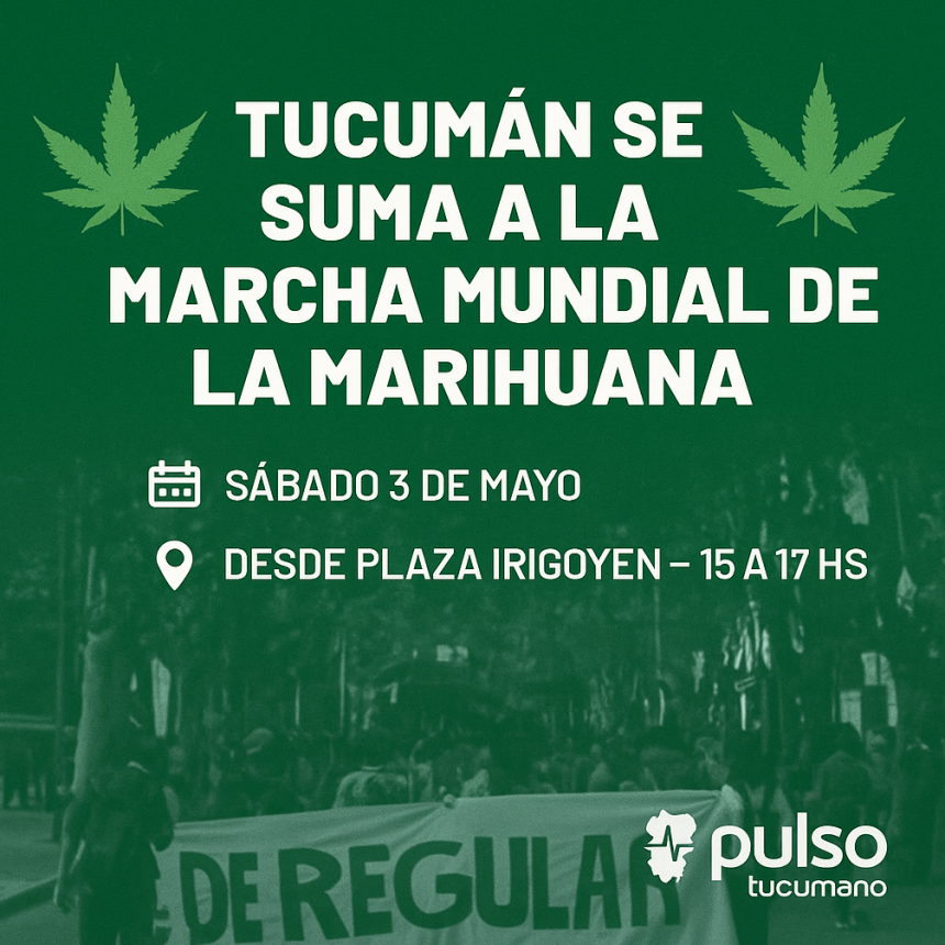 Tucumán se suma a la Marcha Mundial de la Marihuana: reclamos por derechos, regulación y salud